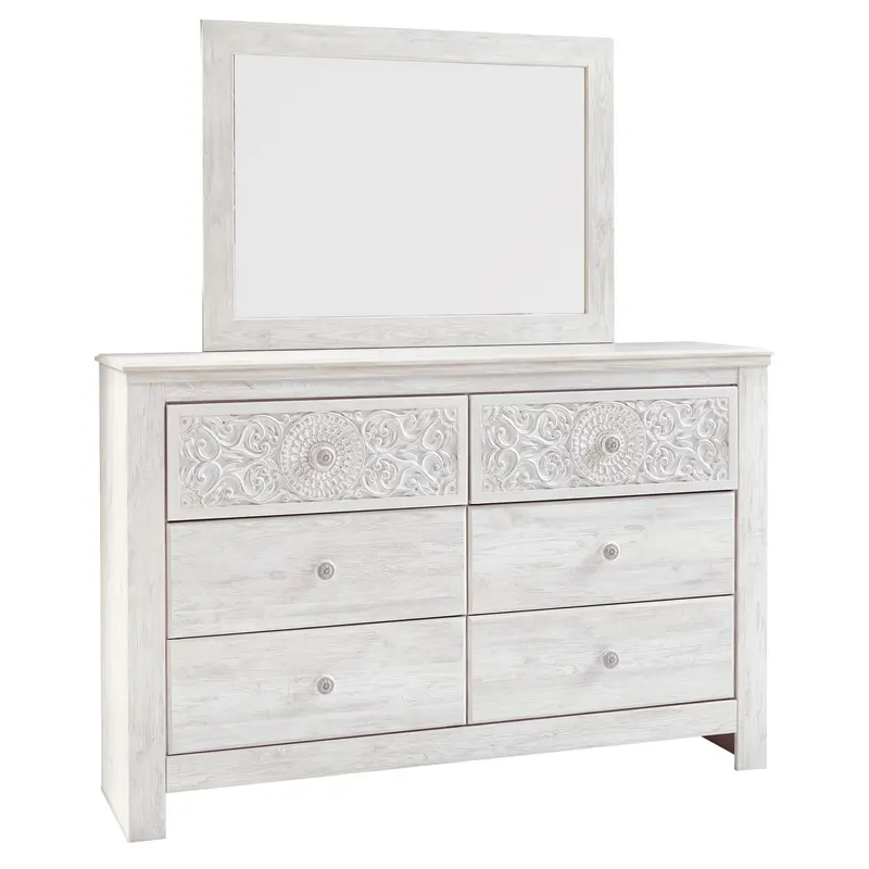 Ashley Paxberry Dresser And Mirror Set – B181B8 Bedroom Storage Combo 1