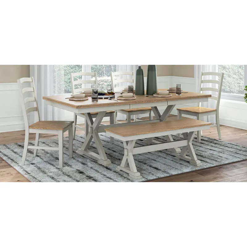 Ashley Purlaney 6-Piece Dining Room Set – Modern Farmhouse Style 1