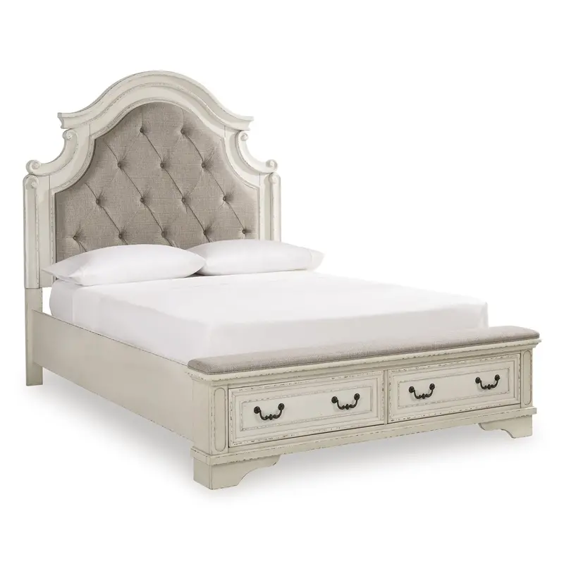 Ashley Realyn B743B18 Queen Upholstered Platform Bed 1