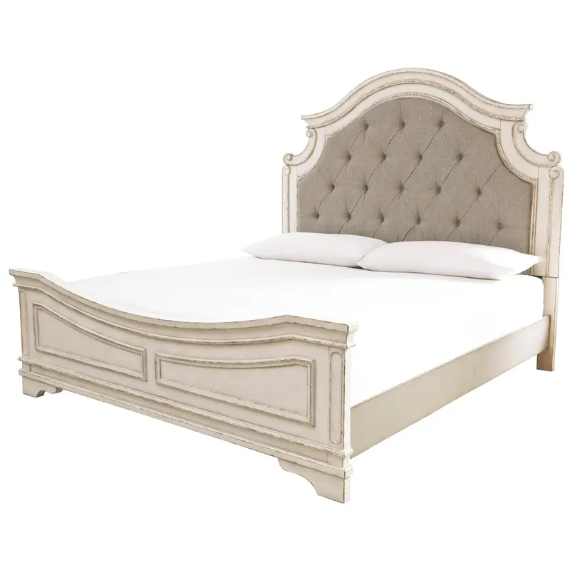 Ashley Realyn California King Upholstered Panel Bed – Luxe Bedroom Statement 1