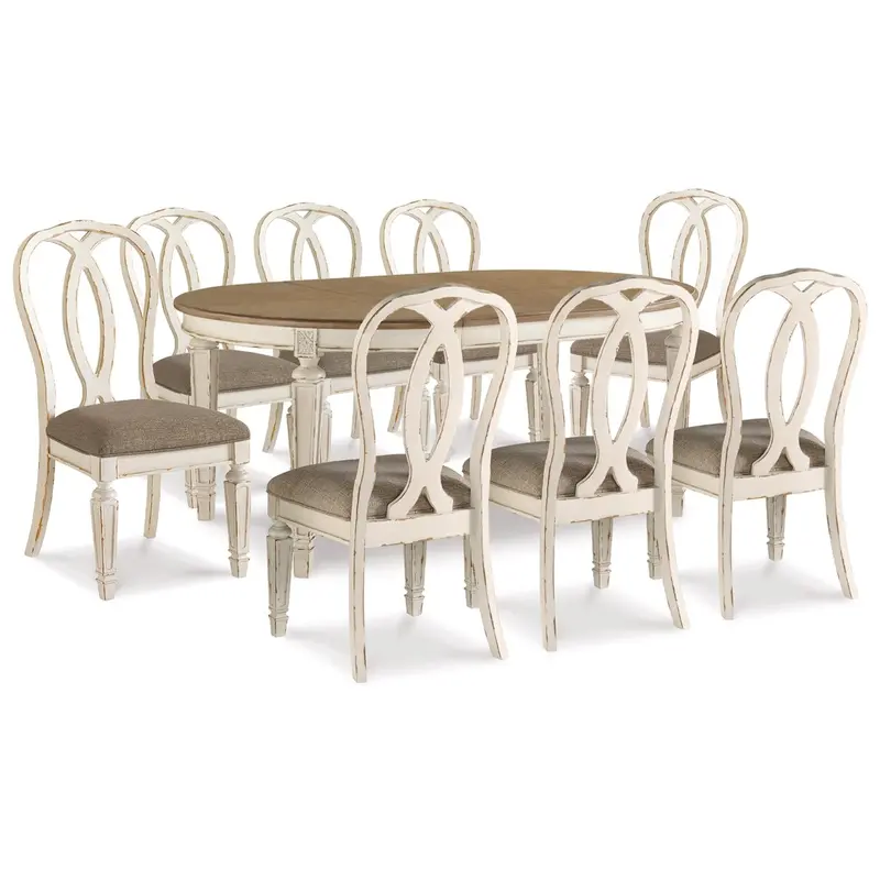 Ashley Realyn D743D15 Nine-Piece Dining Room Set 1