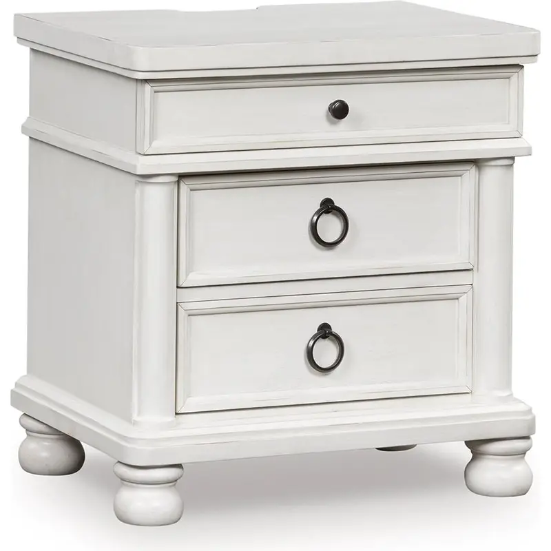 Ashley Rowlenstown Pcb823-93 Three-Drawer Nightstand With Rustic Finish 1