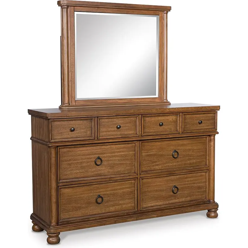 Ashley Rowlenstown Pcb824B1 Dresser With Integrated Mirror 1