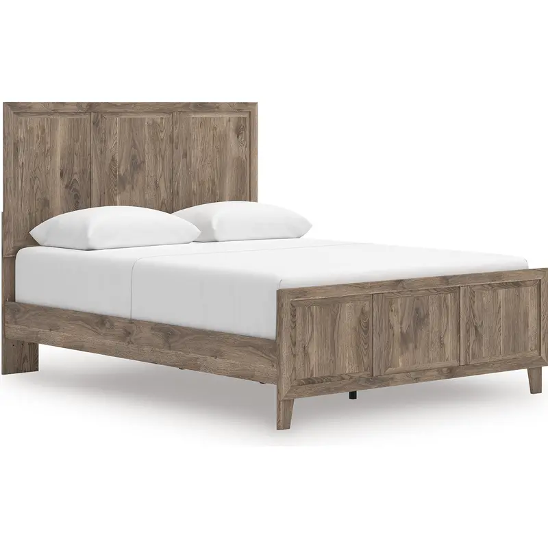 Ashley Rusticott Queen Panel Bed – Clean Rustic Aesthetic With Solid Construction 1