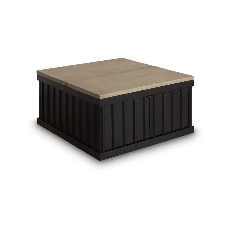 Ashley Rylandyn Lift-Top Cocktail Table – Reclaimed Wood Look With Hidden Storage Compartment 1