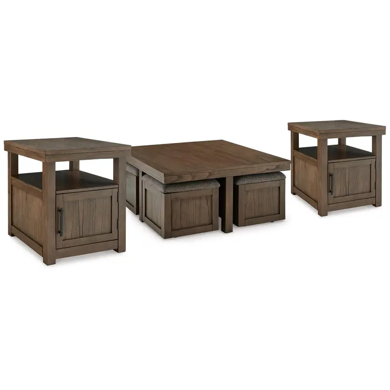 Ashley Signature Design Boardernest Coffee Table Set: Center + Side Tables 1