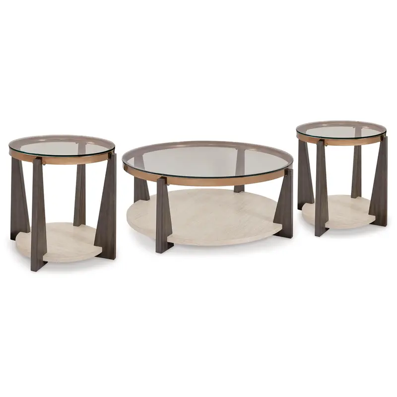 Ashley Signature Design Frazwa Coffee Table Set With Two End Tables 1