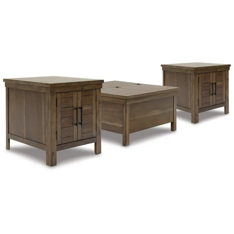 Ashley Signature Design Moriville Lift-Top Coffee Table With Two End Tables 1