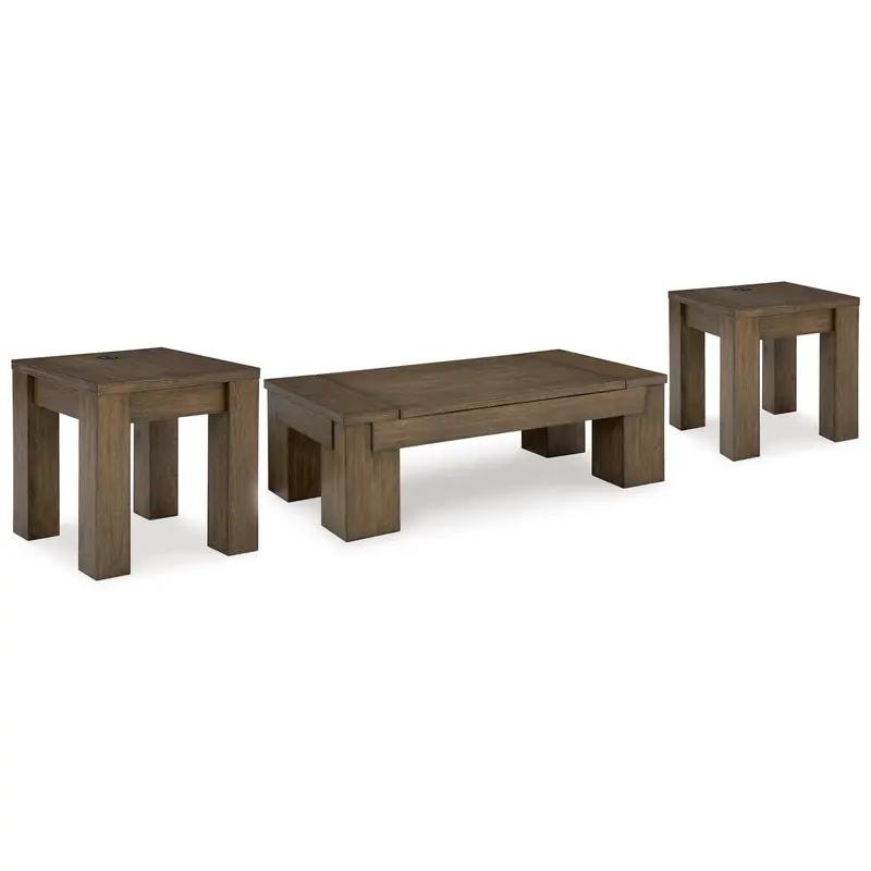 Ashley Signature Design Rosswain Lift-Top Coffee Table Set With End Tables 1