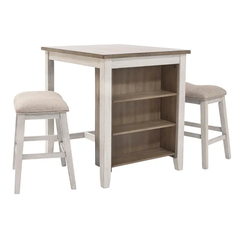 Ashley Skempton D394-113 Counter Height Dining Table Set – Rectangular Table With Matching Chairs 1