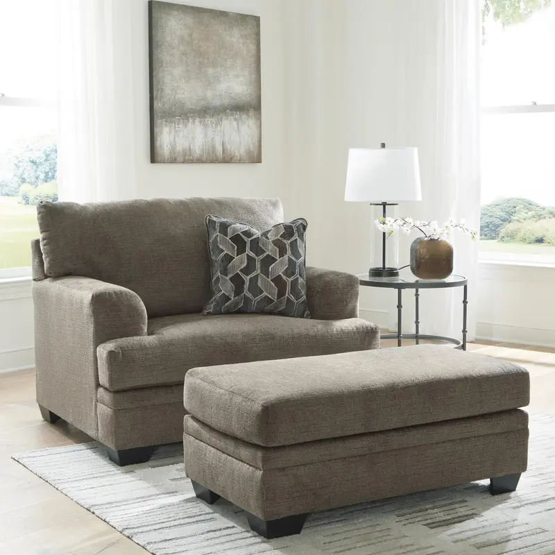 Ashley Stonemeade Extended Oversized Chair And Ottoman – 59505U2 1