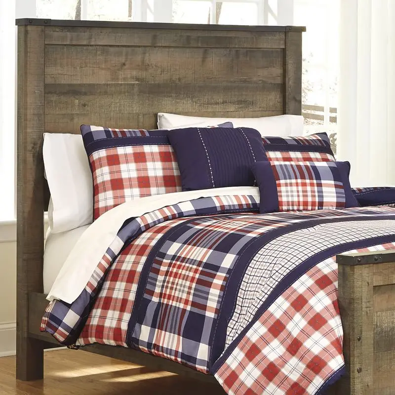 Ashley Trinell B446-87 Full Panel Headboard With Molded Detailing 1