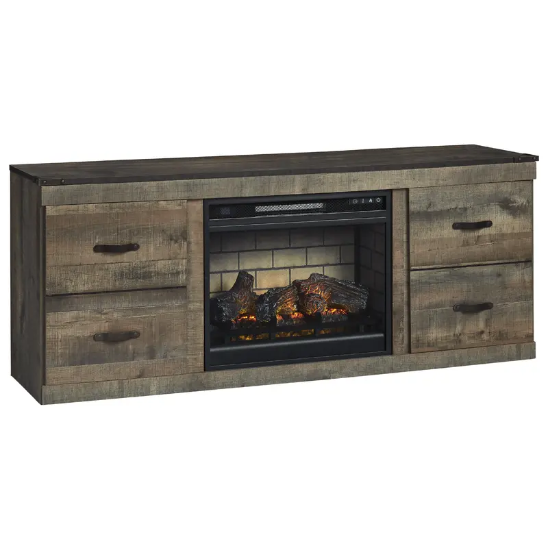 Ashley Trinell Ew0446W8 Contemporary Tv Stand With Electric Fireplace 1