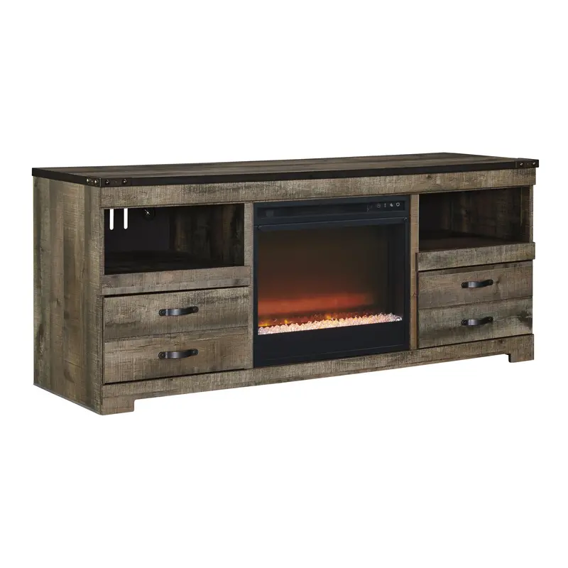 Ashley Trinell W446W5 63-Inch Media Console Featuring Electric Fireplace 1