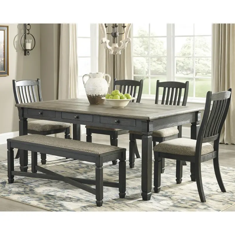 Ashley Tyler Creek D736D2 Rustic Six-Piece Dining Collection 1