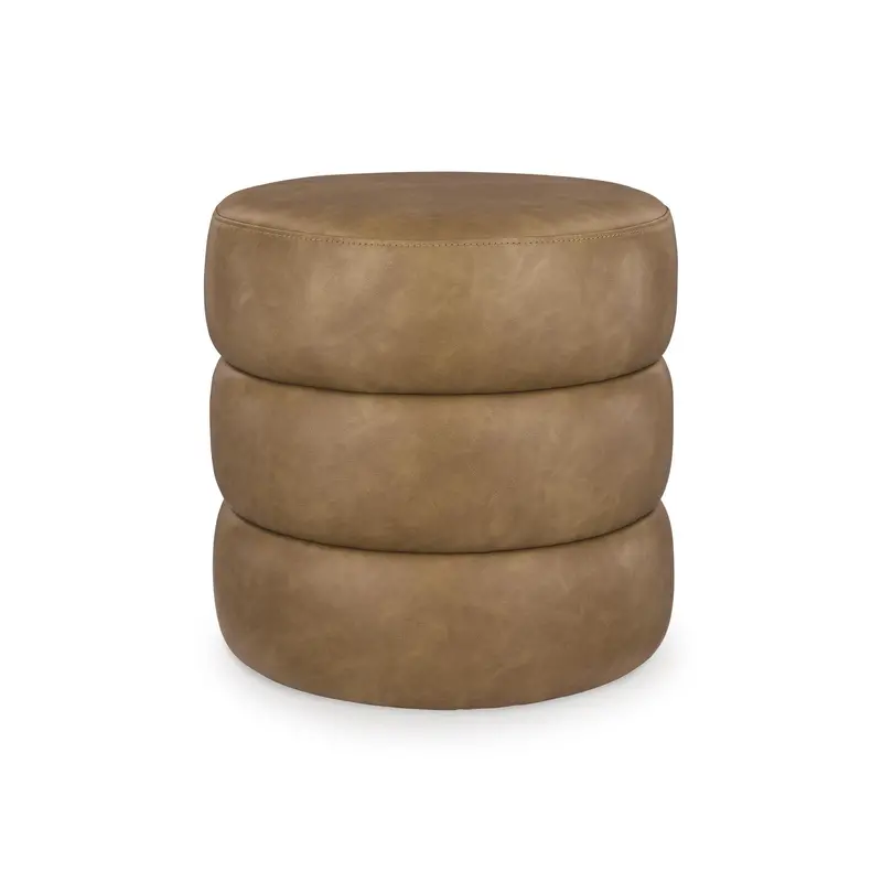 Ashley Ummi Leather-Look Ottoman – Stylish Lounge Room Footstool 1
