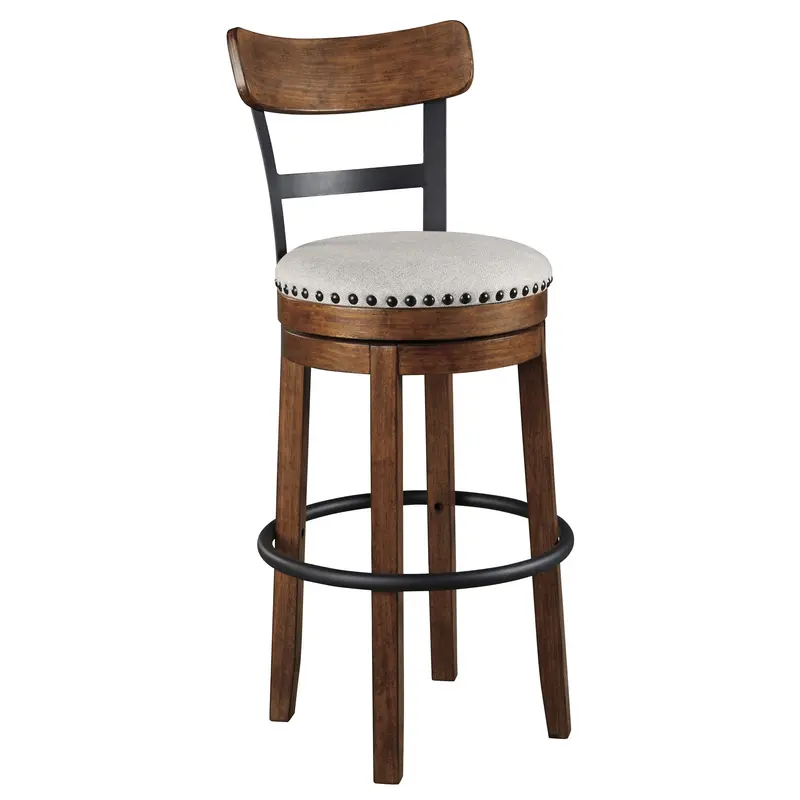 Ashley Valebeck Swivel Pub Stool – Metal Frame With Padded Vinyl Seat 1