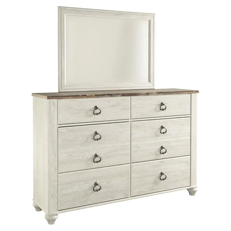 Ashley Willowton 6-Drawer Dresser & Matching Mirror Set (B267-31/B267-36) 1