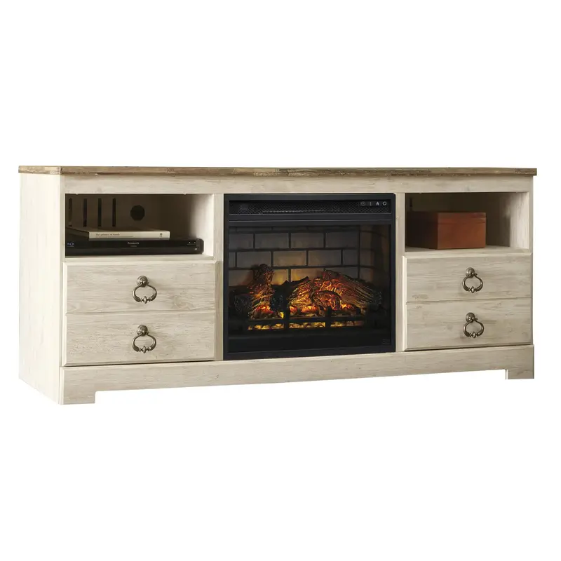 Ashley Willowton W267W8 64-Inch Tv Stand With Integrated Electric Fireplace 1