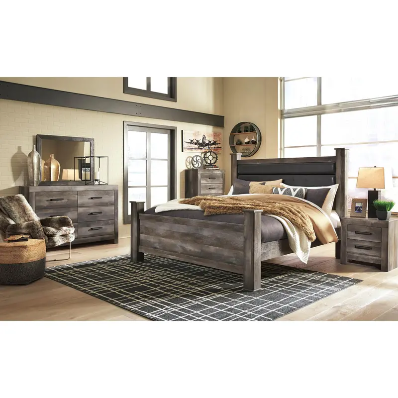 Ashley Wynnlow B440B29 King Poster Bed Bedroom Set – 6-Piece Collection 1