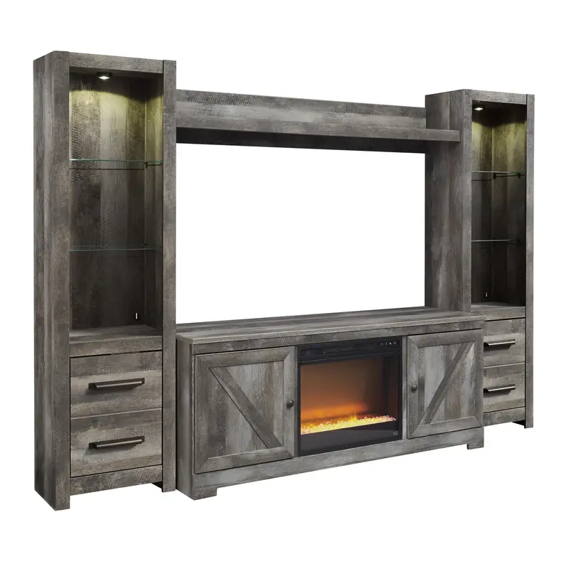 Ashley Wynnlow W440W5 Four-Piece Entertainment System With Electric Fireplace 1
