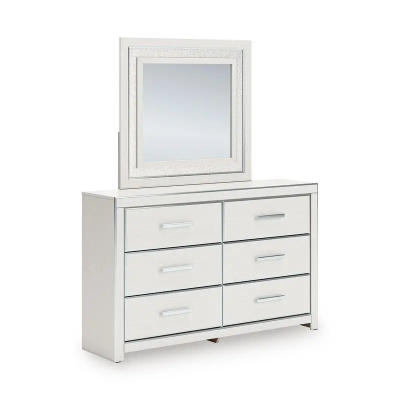 Ashley Zuraleus Pcb3381B1 Dresser And Mirror Set – Coordinated Bedroom Storage Pair With Beveled Glass 1