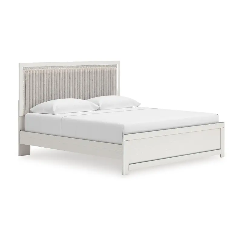 Ashley Zuraleus Pcb3381B8 King-Sized Upholstered Panel Bed With Modern Detailing 1