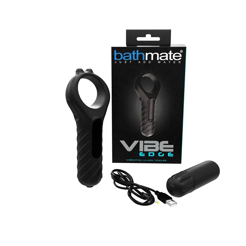 Bathmate Vibe Edge – Glans-Focused Vibrating Masturbator – Black 1