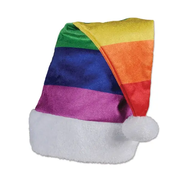 Beistle Rainbow Holiday Santa Party Hat 1