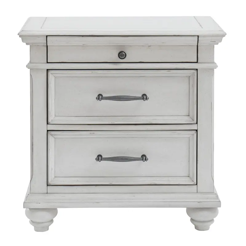 Benchcraft Kanwyn 3-Drawer Nightstand With Rustic Finish – B777-93 1
