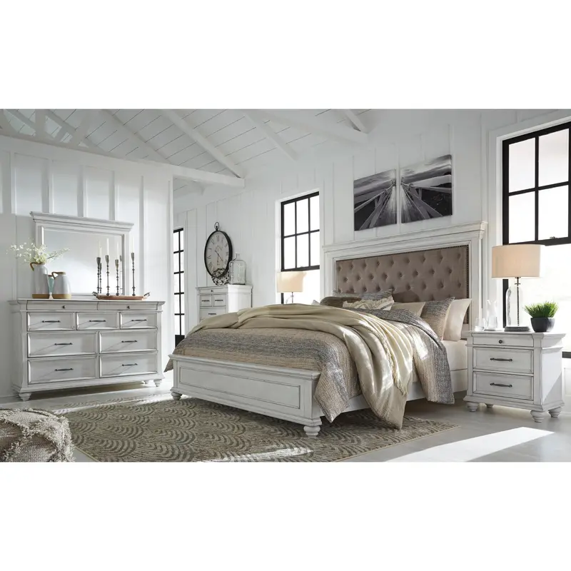 Benchcraft Kanwyn 5-Piece Queen Bedroom Set – Upholstered Panel Bed Collection (B777B5) 1