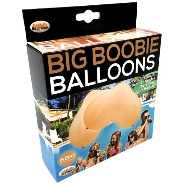Big Boobie Party Balloons By Hott Products – Box Of 6 Beige Inflatable Decorations 1