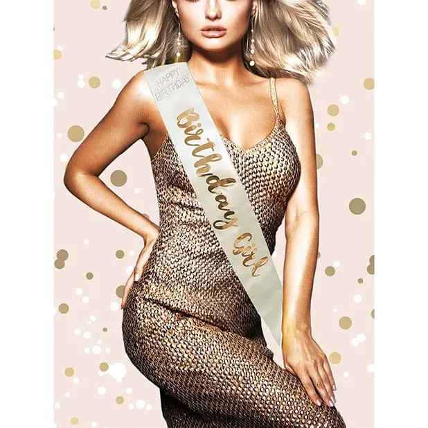 Birthday Girl Gold Party Sash By Omg International – Festive Celebration Accessory 1