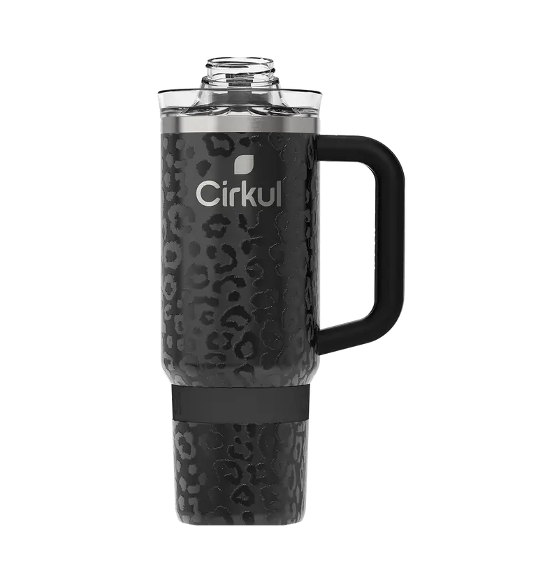 Black Leopard Print 30Oz Strawsip™ Travel Tumbler – Exclusive 1