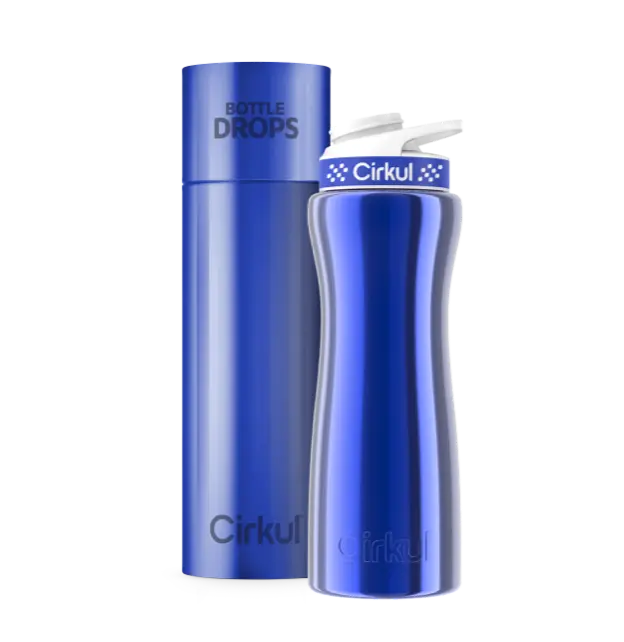 Blue Chrome 22 Oz Limited Edition Stainless Steel Bottle Bundle 1