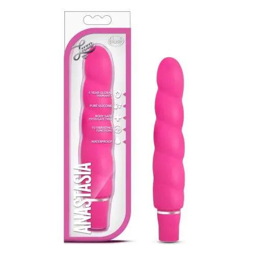 Blush Novelties Luxe Anastasia Rechargeable Silicone Vibrator – Ergonomic G-Spot Wand (Pink) 1