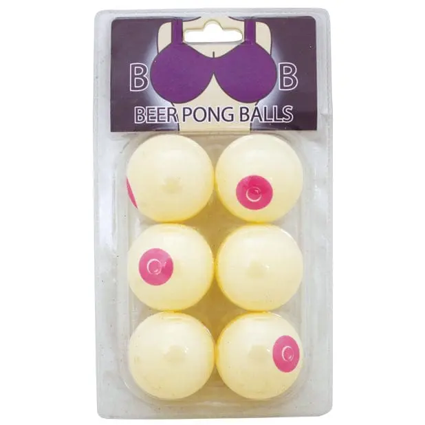 Boob Beer Pong Balls By Island Dogs – Pack Of 6 Novelty Party Game Accessories 1