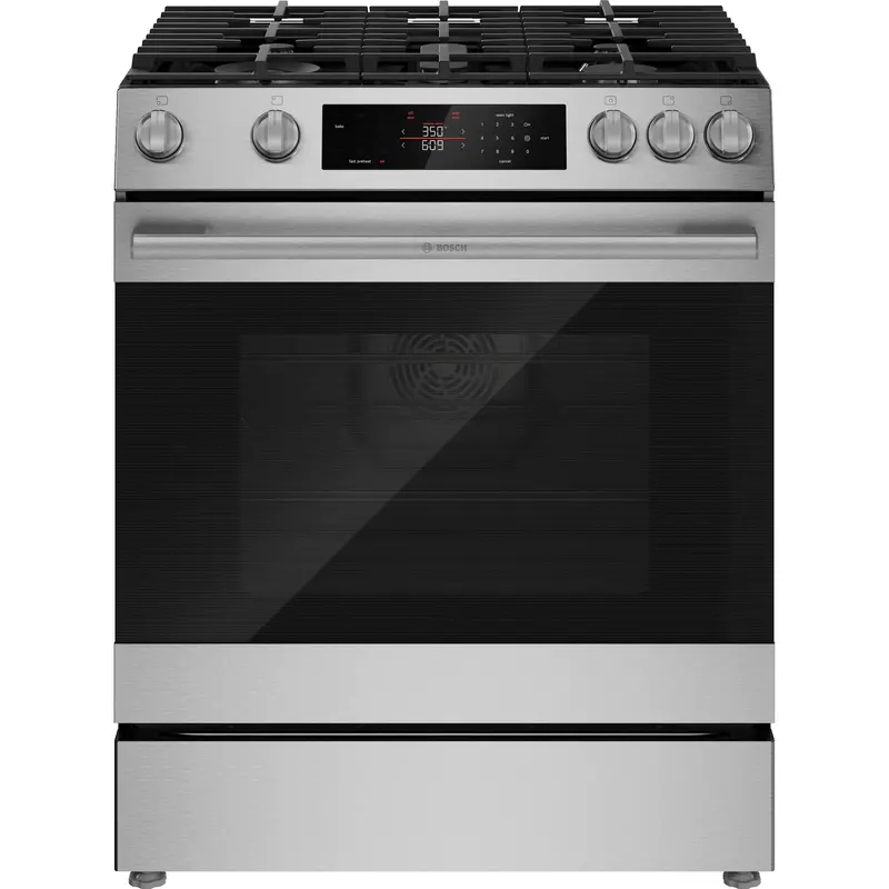 Bosch 300 Series Stainless Steel Freestanding Gas Range Hgf3050Muc 1