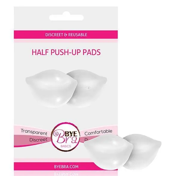 Bye Bra Reusable Half Push-Up Breast Enhancers – Clear Lifting Pads 1