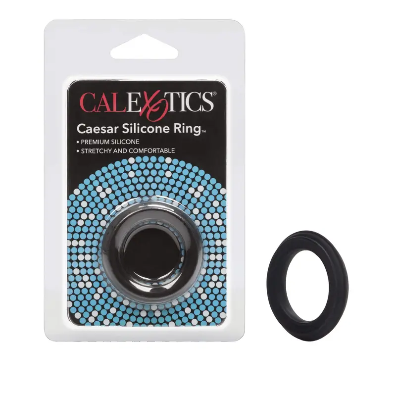 Caesar Silicone Cock Ring – Reinforced Band For Firm, Comfortable Wear (Black) 1