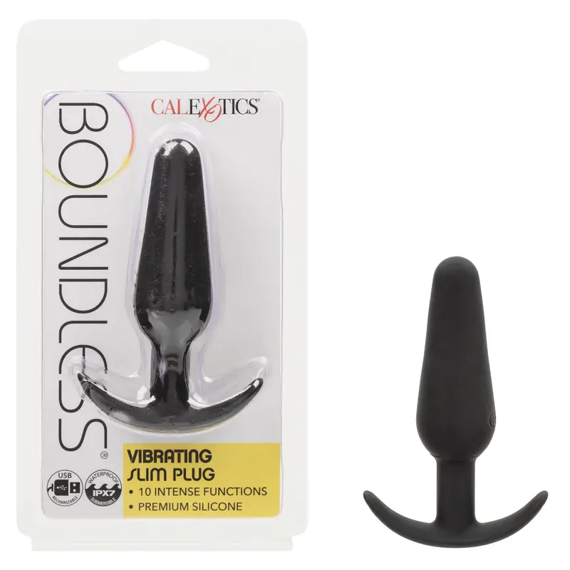 California Exotics Boundless Slim Rechargeable Butt Plug – Black 1