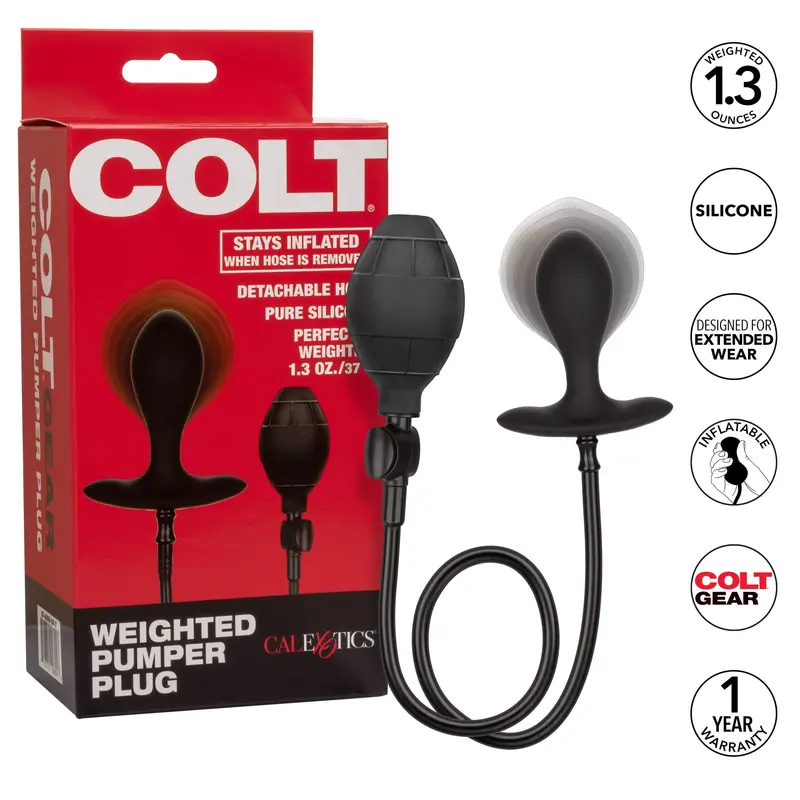 California Exotics Colt Weighted Inflatable Anal Pumper Plug – Black 1
