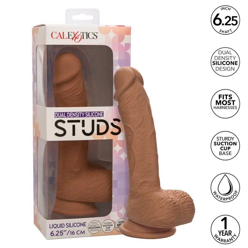 California Exotics Dual-Density Silicone Dildo – Realistic Studs, Body-Safe Material 1