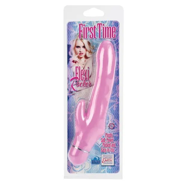 California Exotics First Time Flexi Rocker Rabbit Vibrator – Pink Beginner-Friendly 1