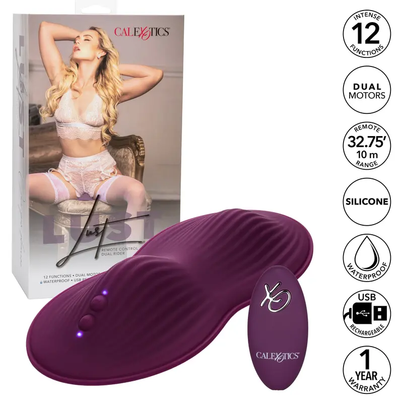 California Exotics - Lust Remote Control Dual Rider Clit Massager (Purple) 1