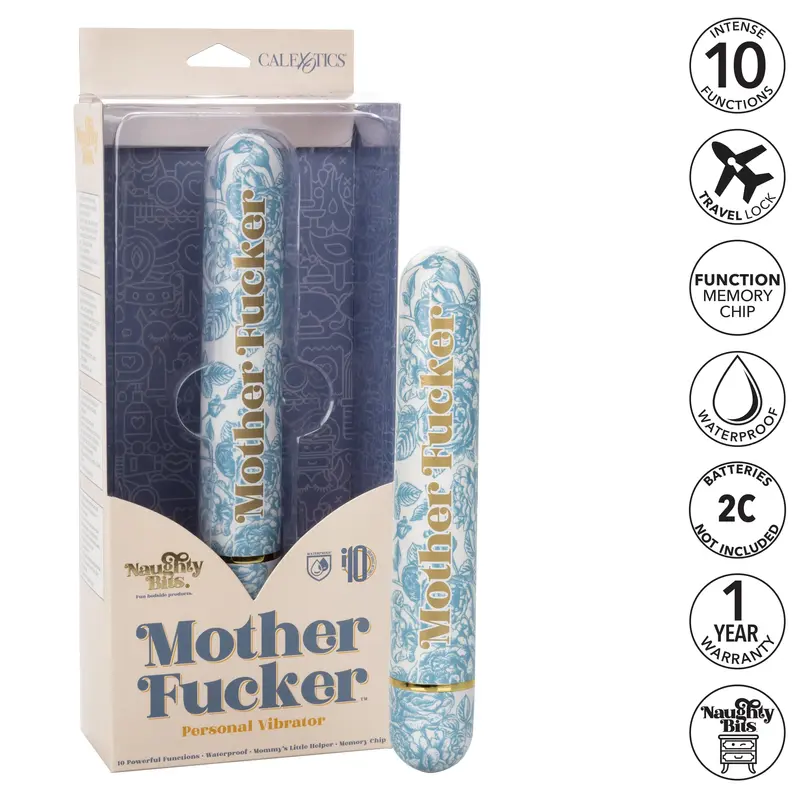 California Exotics Naughty Bits ‘Mother Fucker’ Personal Vibrator – Navy Blue 1