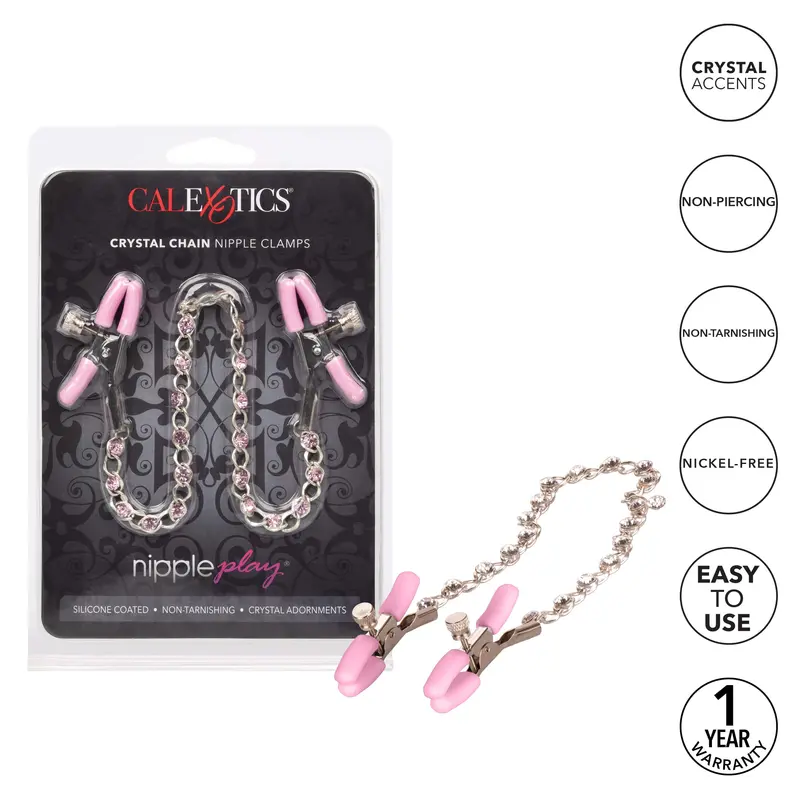 California Exotics - Nipple Play Crystal Chain Nipple Clamps 1