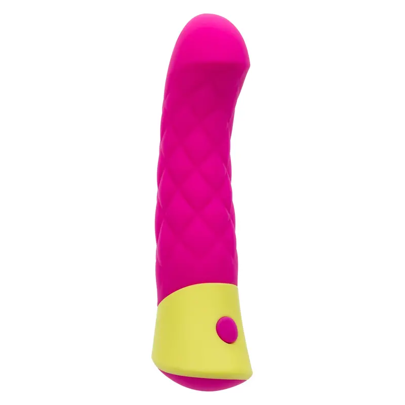 California Exotics Rave Quilted G-Spot Dildo – Ergonomic Pink Design 1
