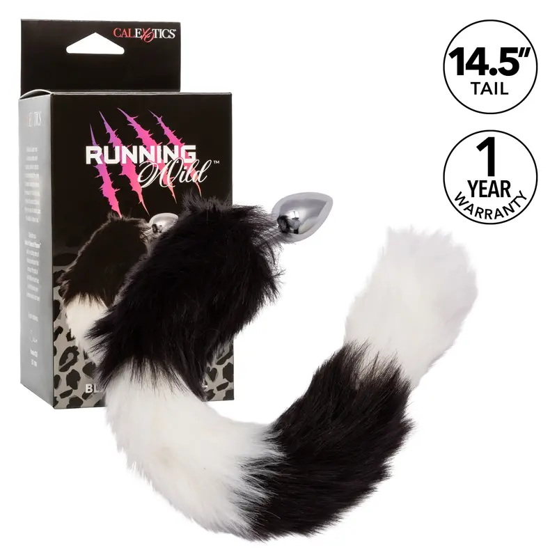 California Exotics Running Wild Fur-Tipped Metal Anal Plug 1