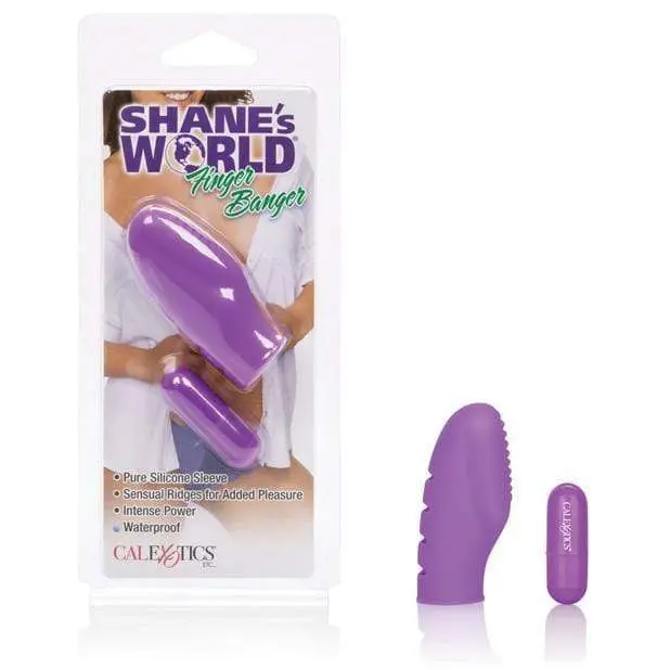 California Exotics Shane'S World Finger Tingler Vibrator – Purple Ergonomic 1